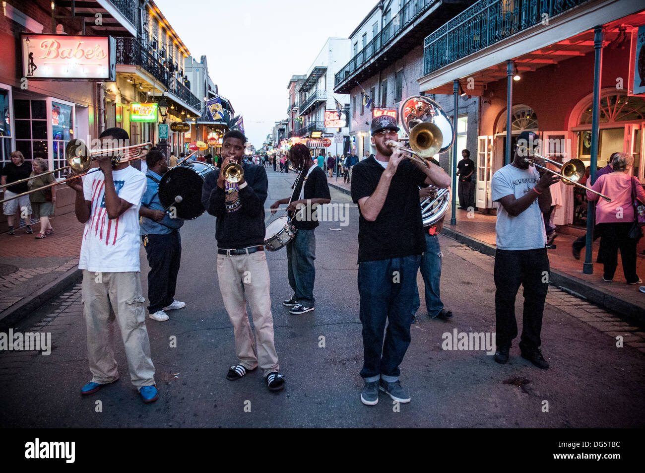 Brass band on the Bourbon street, French quarter, New Orleans Stock Photo 61594496 Alamy