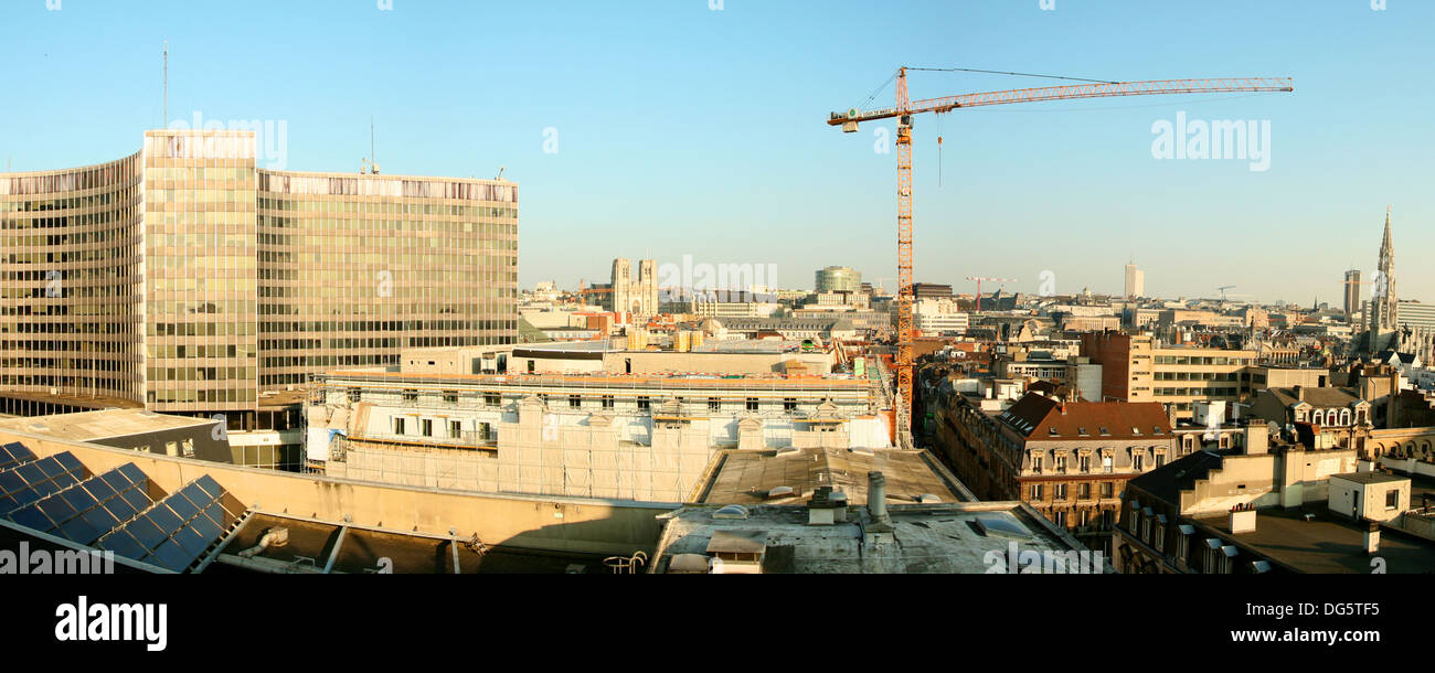 Architecture and panoramic view in Brussels Stock Photo