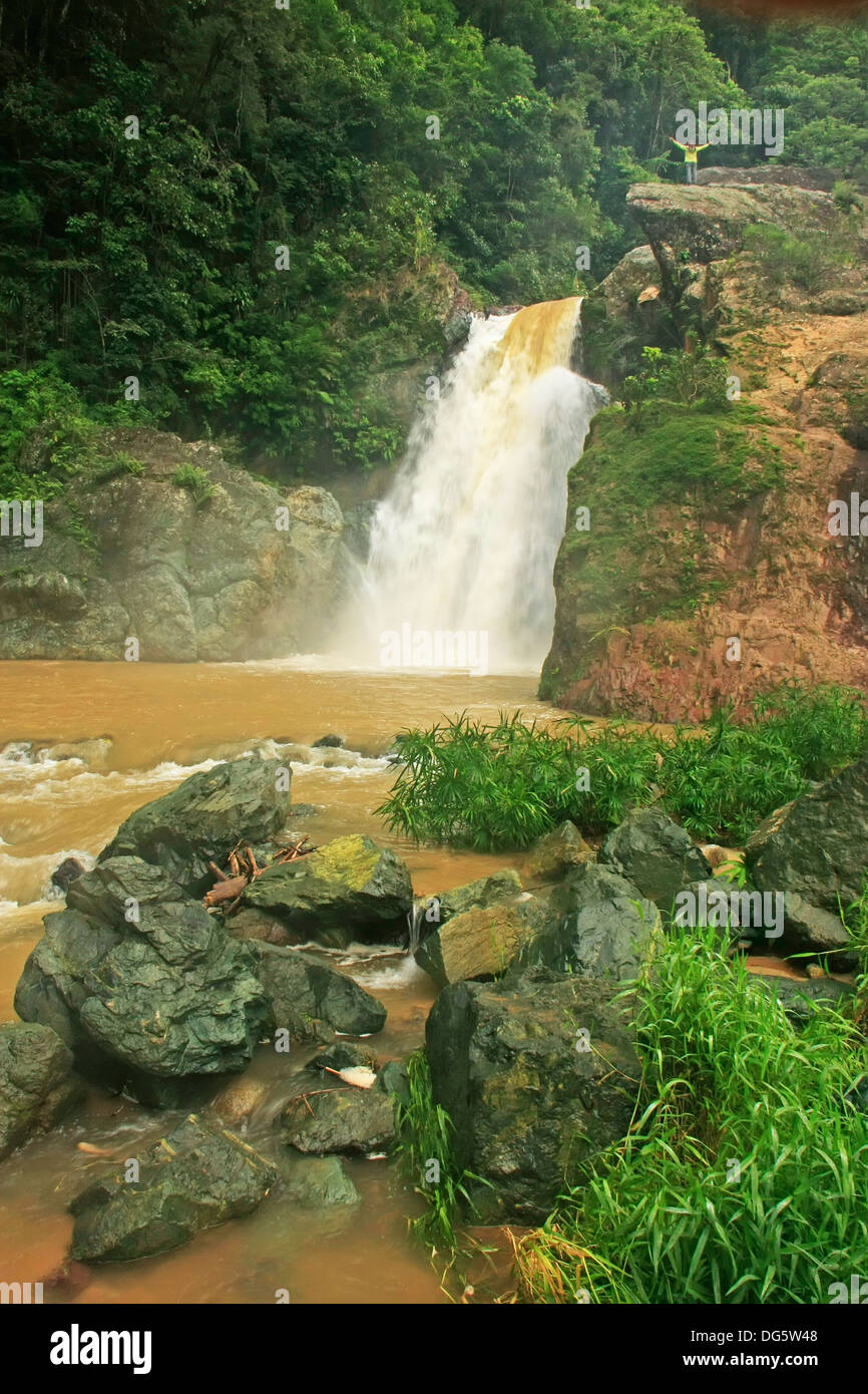 Salto Baiguate waterfall, Jarabacoa, Dominican Republic Stock Photo
