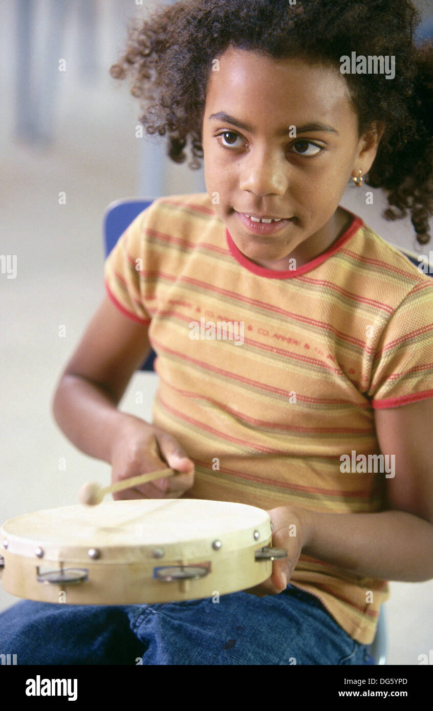 African american children playing instruments hi-res stock photography