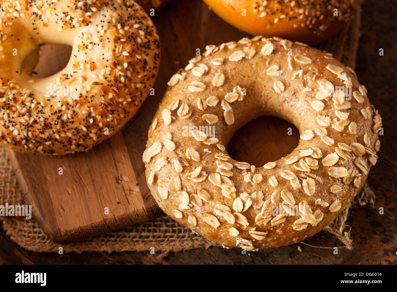 Healthy Organic Whole Grain Bagel for Breakfast Stock Photo Alamy