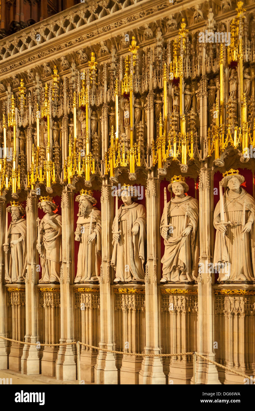 Statues at the Presbytery, York Minster, York, Yorkshire, England Stock Photo