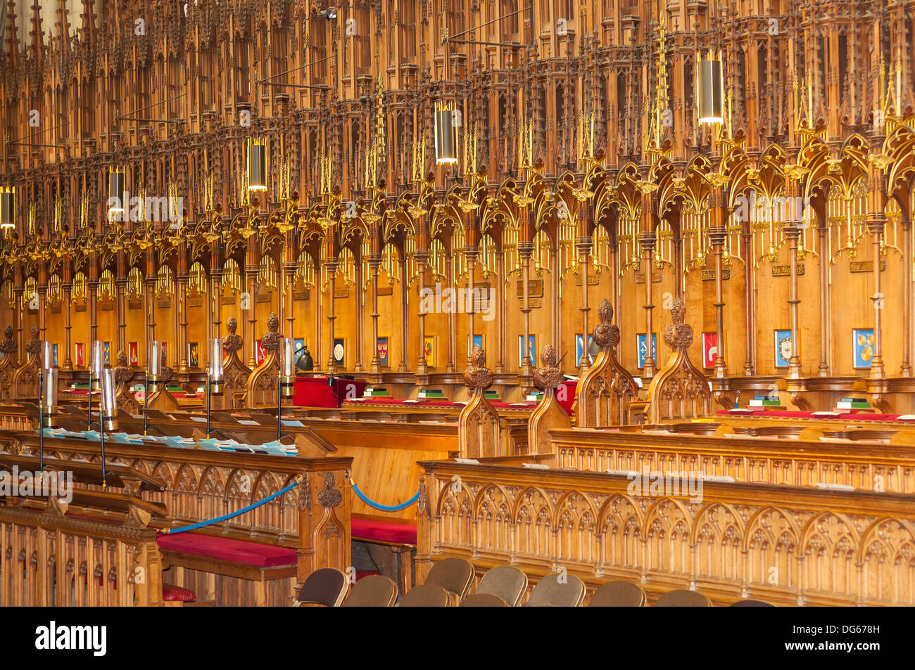 Choir Stalls, York Minster, York, Yorkshire, England Stock Photo