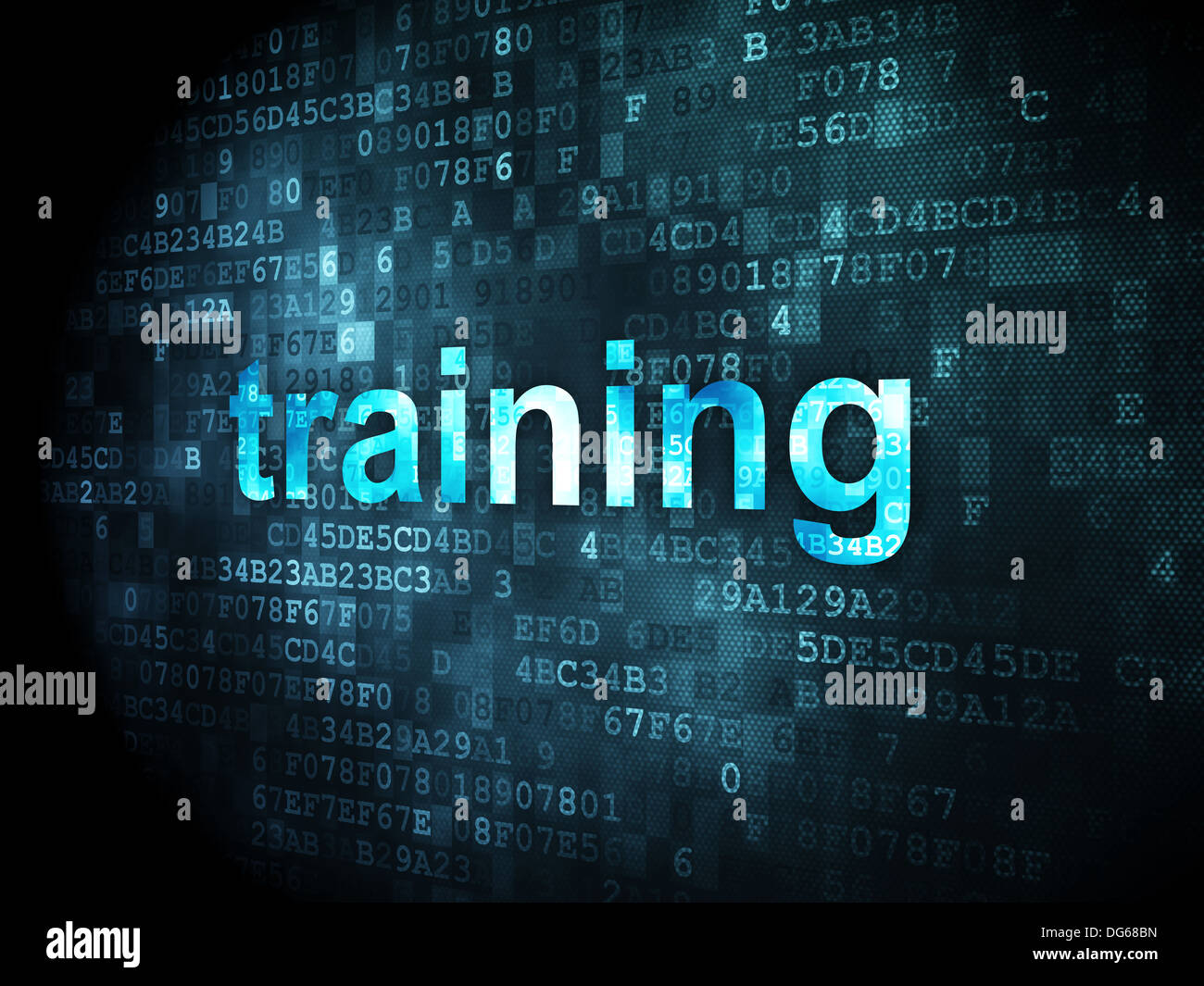 Education concept: Training on digital background Stock Photo - Alamy