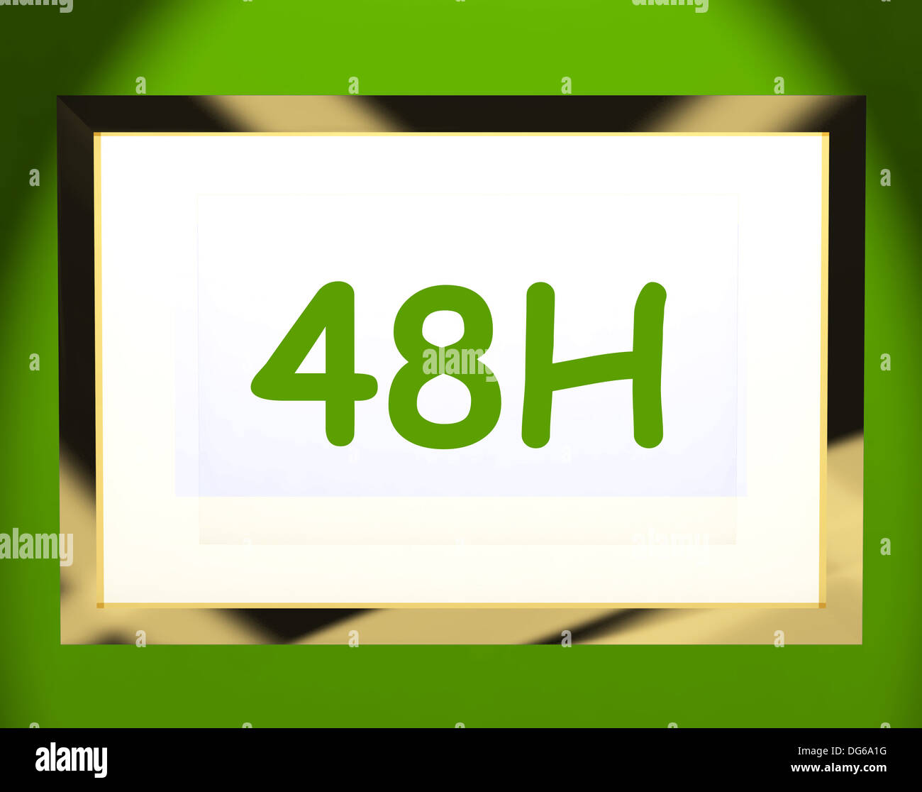 Forty Eight Hour Monitor Showing 48h Service Or Delivery Stock Photo