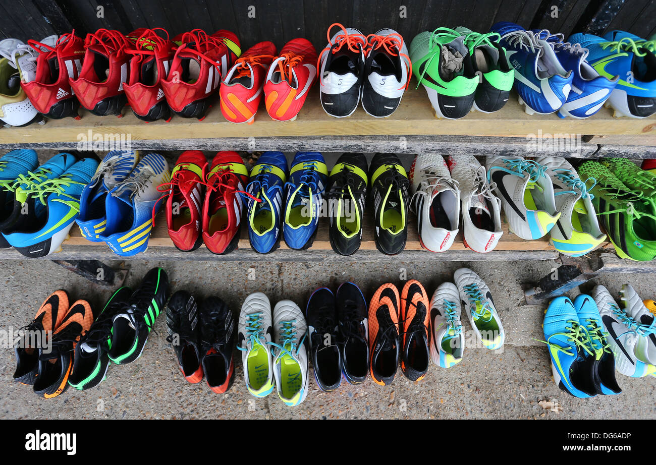 Football boot room photography and images - Alamy