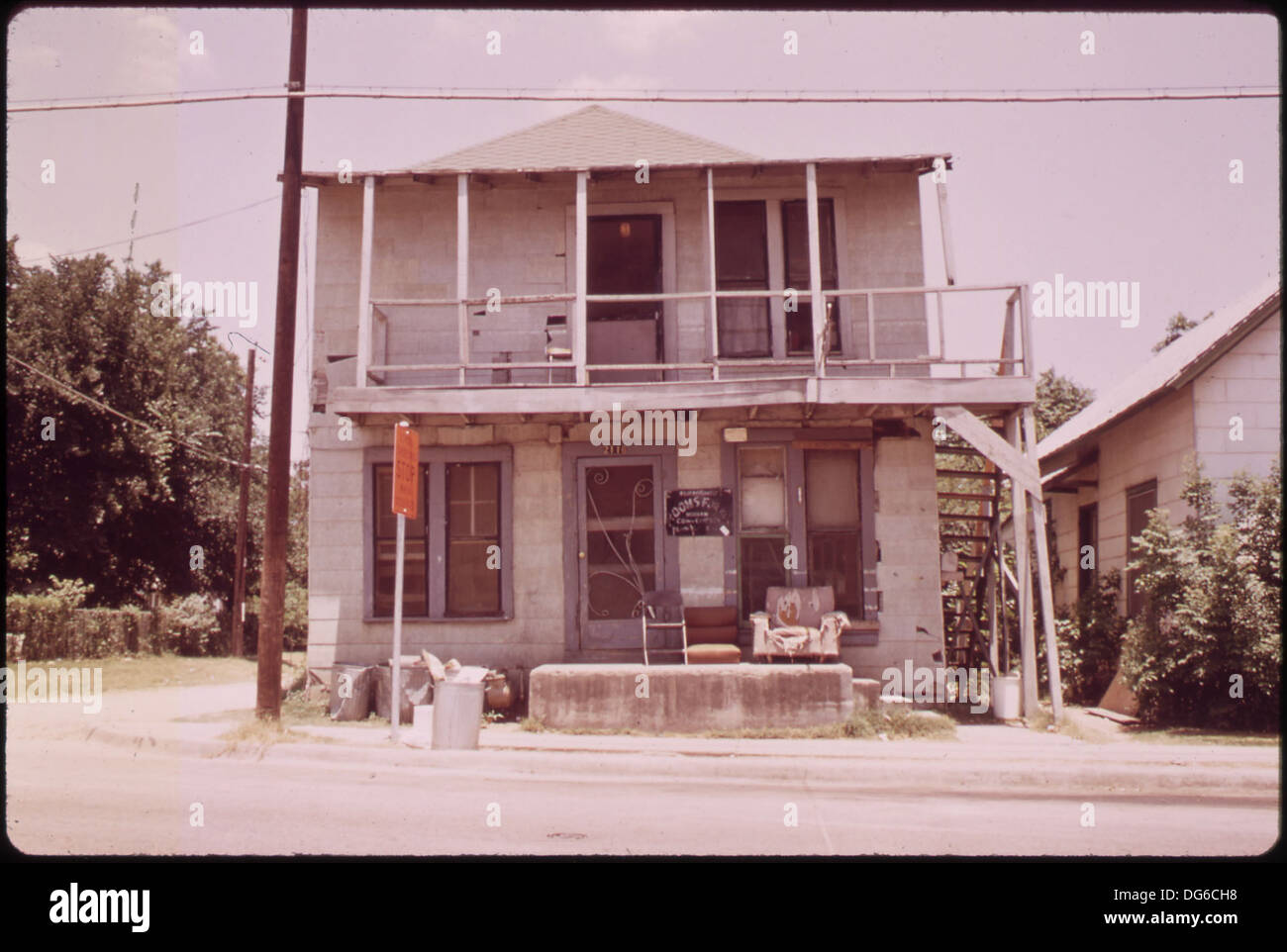 A neighborhood just north of downtown Dallas, showing the urban ...