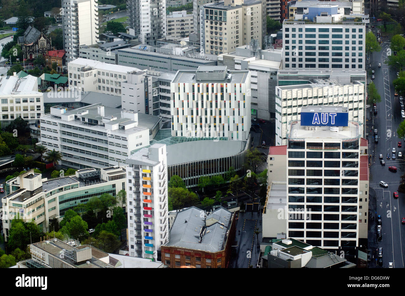 Aerial view of Auckland University of Technology - AUT in Auckland New  Zealand Stock Photo - Alamy