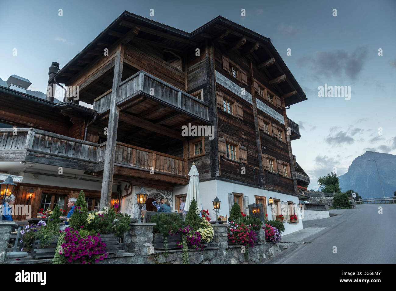 Restaurant Höhwald, Klosters, Switzerland Stock Photo