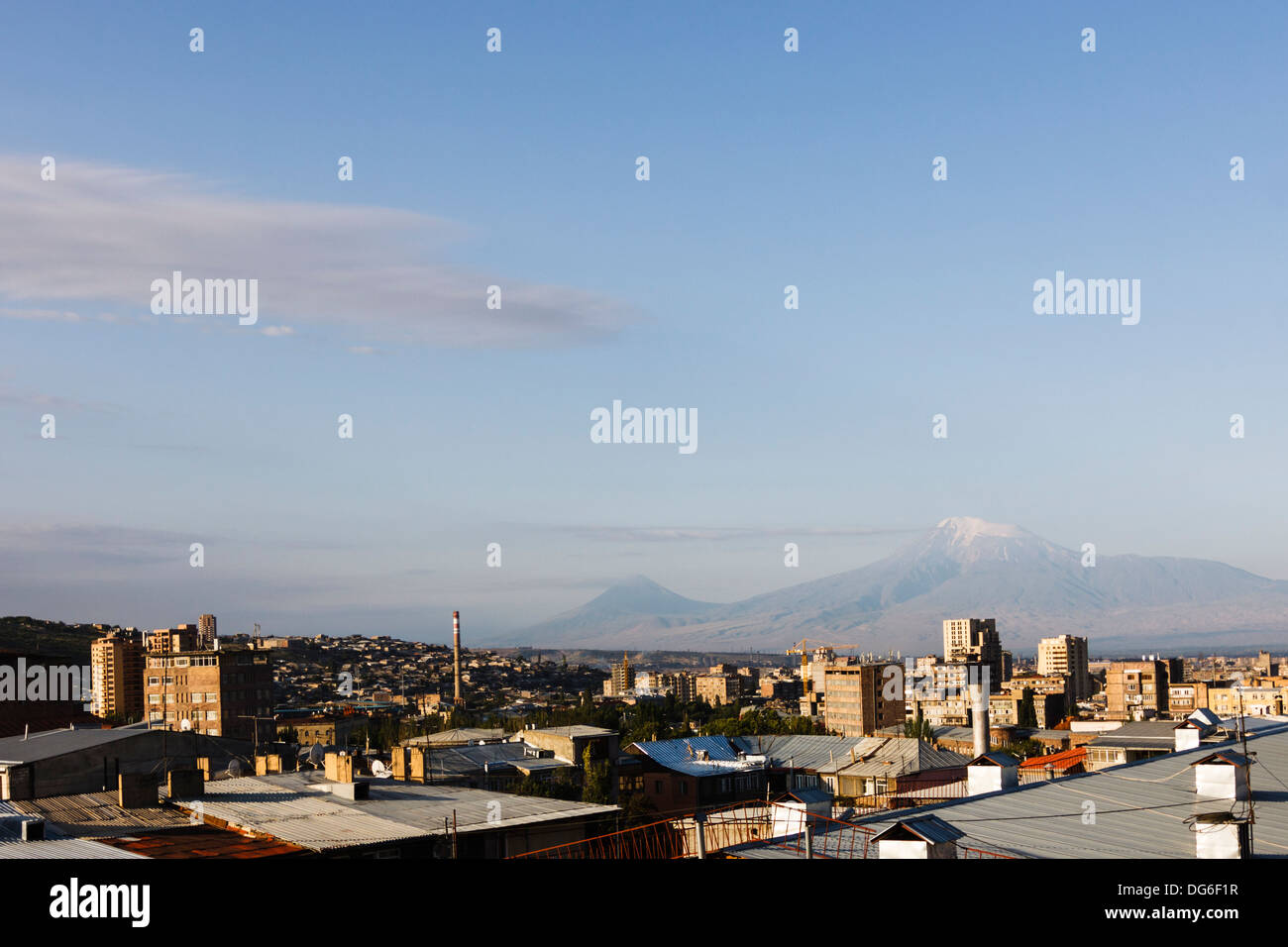 Mount Ararat over Yerevan overview. Armenia Stock Photo Alamy