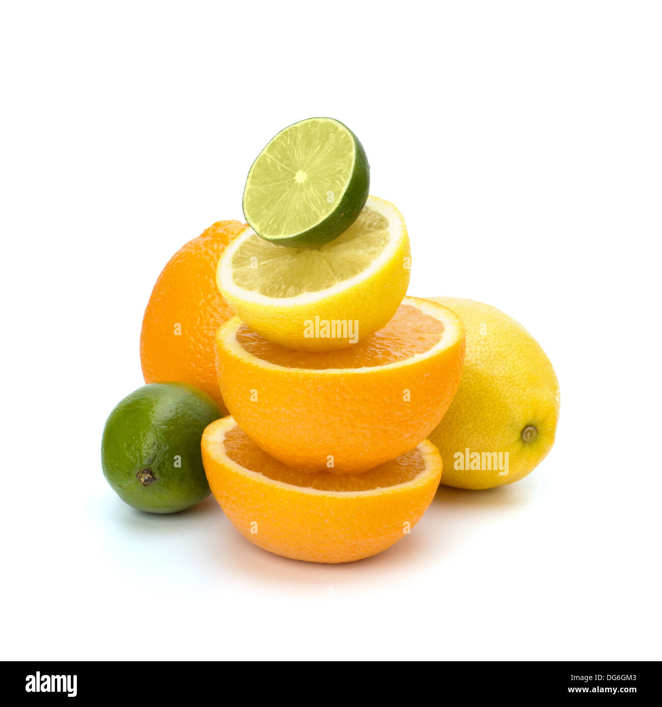 Citrus fruits isolated on white background close up Stock Photo - Alamy