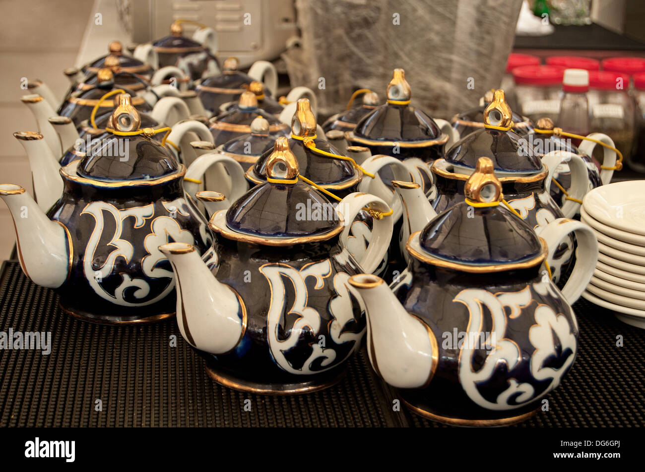 tea pots Stock Photo