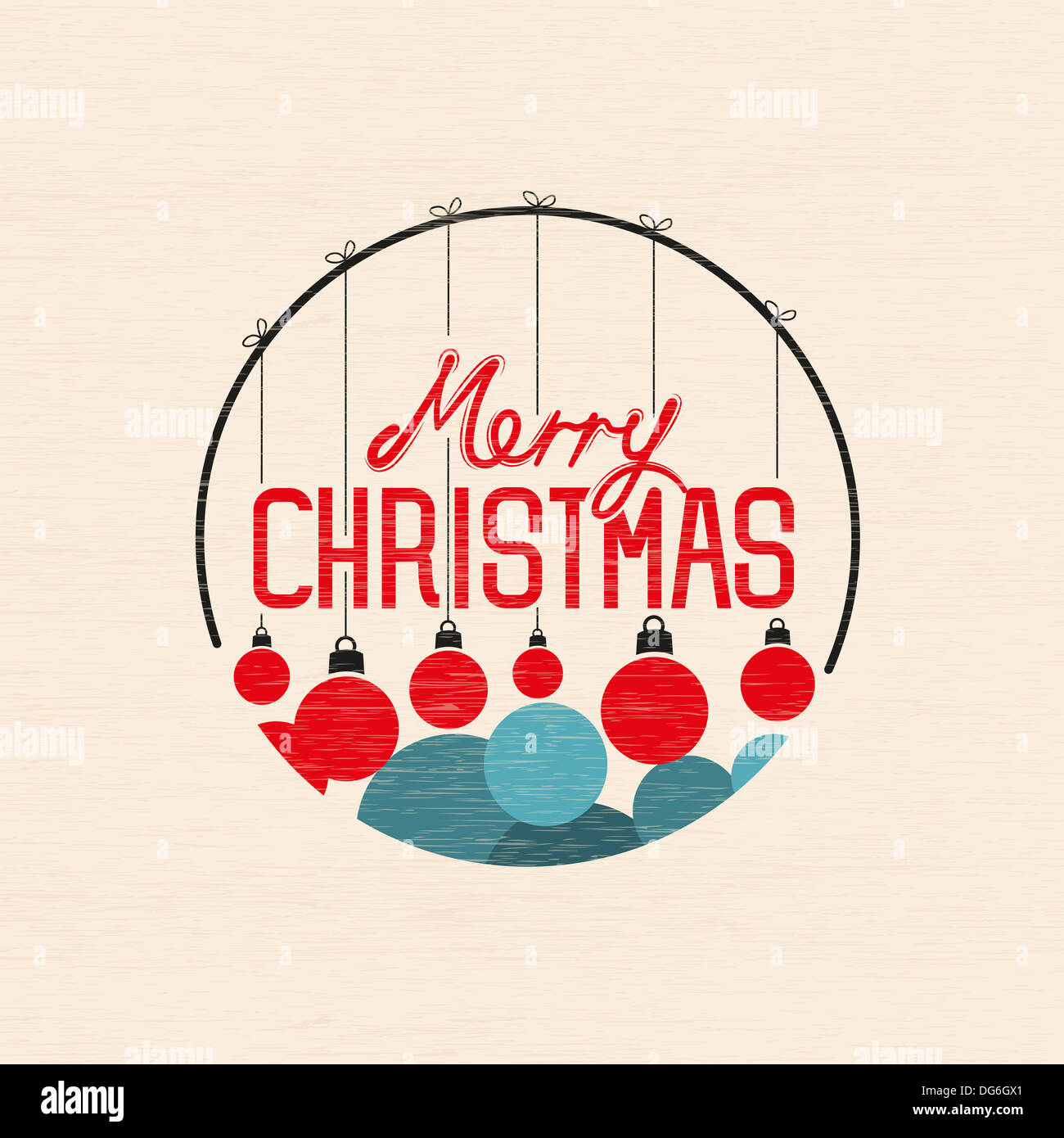 Merry Christmas Baubles, Vector illustration Stock Photo Alamy