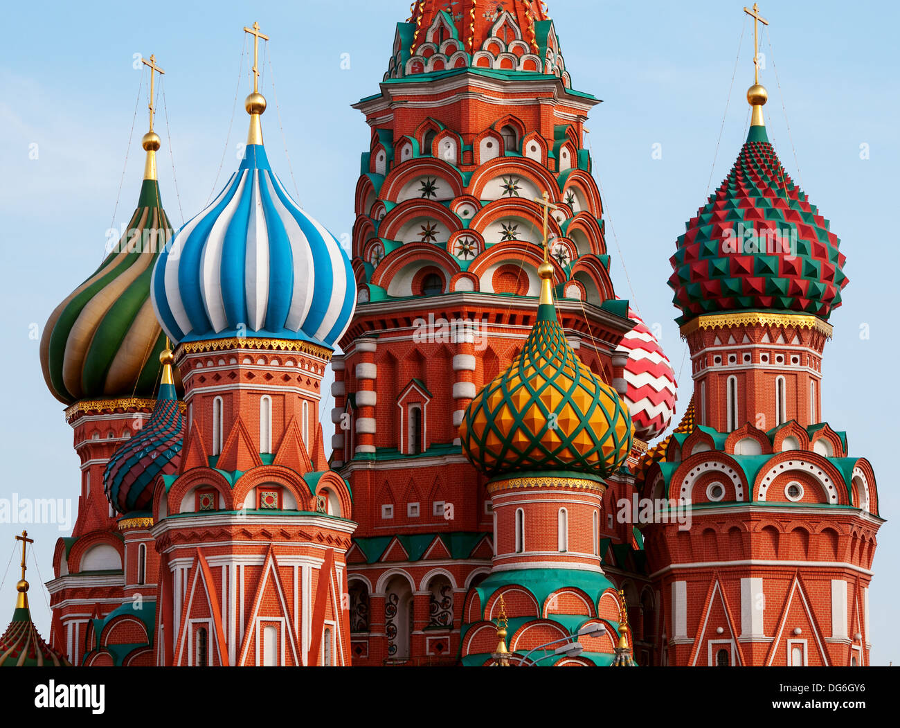 Moscow Saint Basil Cathedral cupola Stock Photo