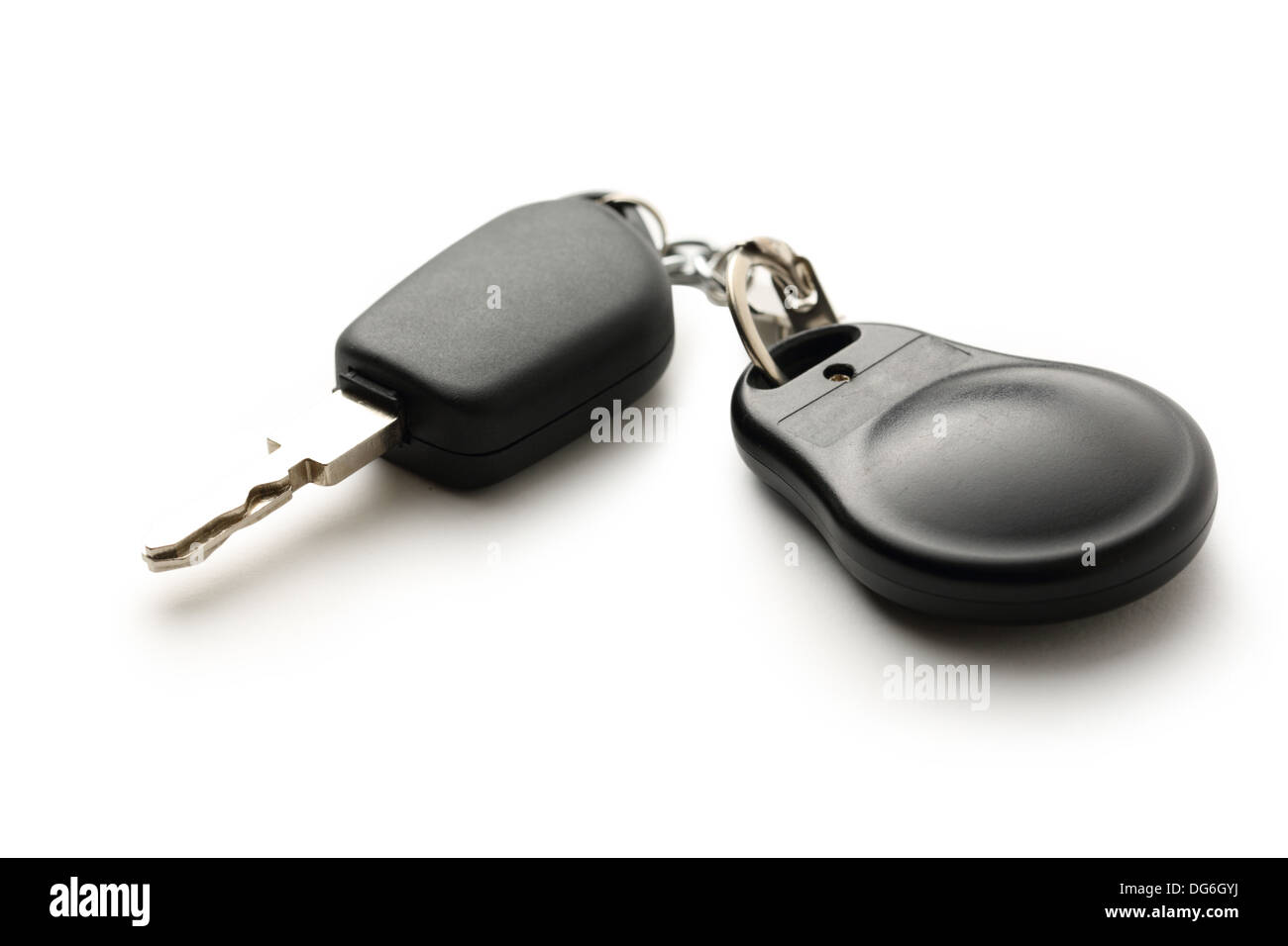 Car remote key on white Stock Photo