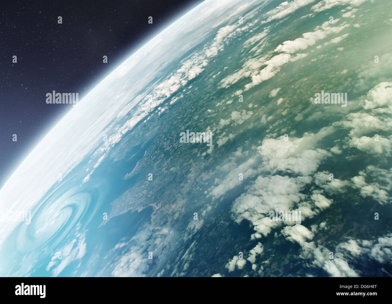 The Blue Marble - Planet earth, the planet of Life. Illustration. Stock Photo