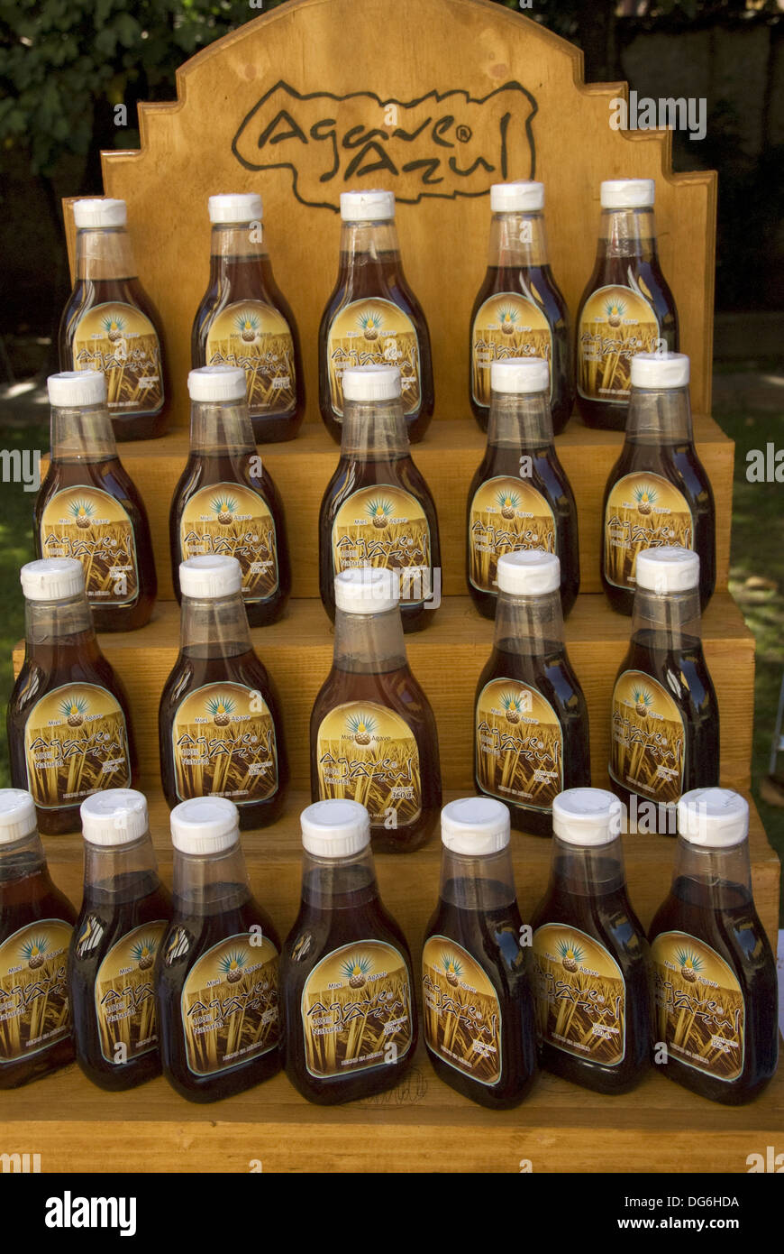 Bottles of sweet agave for sale, Hacienda San Jose del Refugio