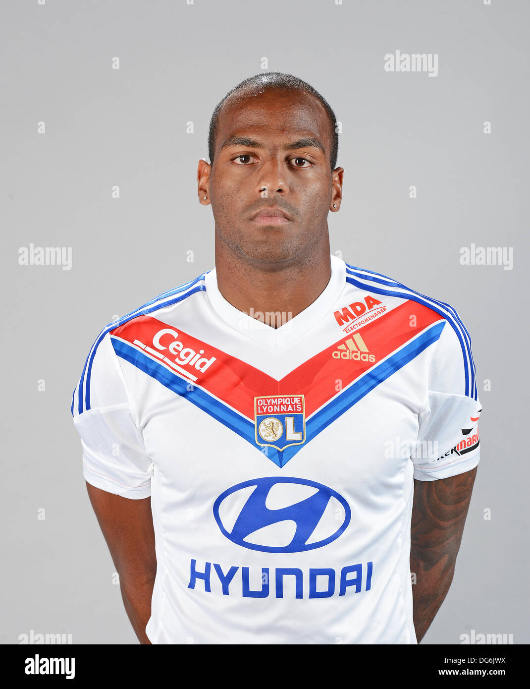 15.10.2013. French League 1 football team Lyon, official photoshoot portraits for season 2013-14. JIMMY BRIAND Stock Photo