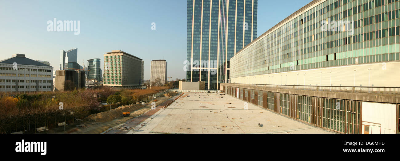 Old Ministry of Education district in Brussels - panoramic view of brussels Stock Photo