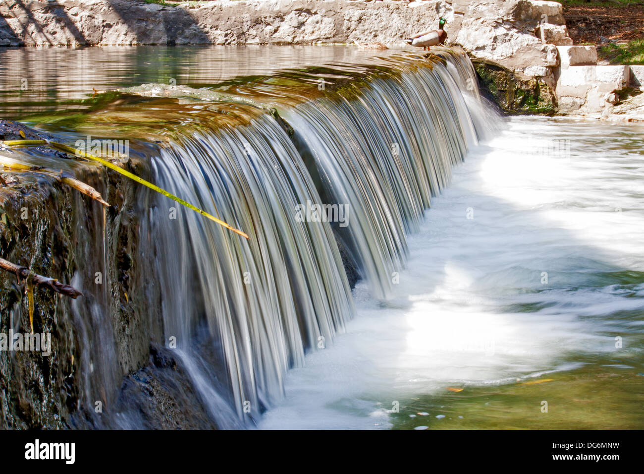 Smooth waterfall Stock Photo