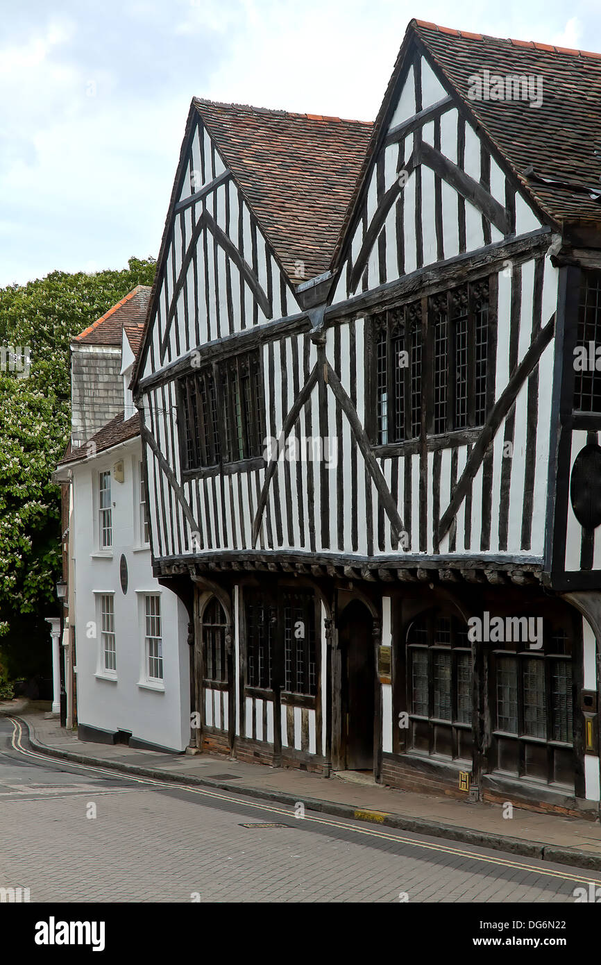 Late 15th century Tudor house in Colchester, Essex, Great Britain Stock