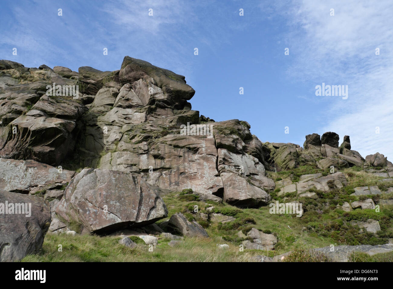 The Roaches Rock Formation in Staffordshire Peak District England Stock ...