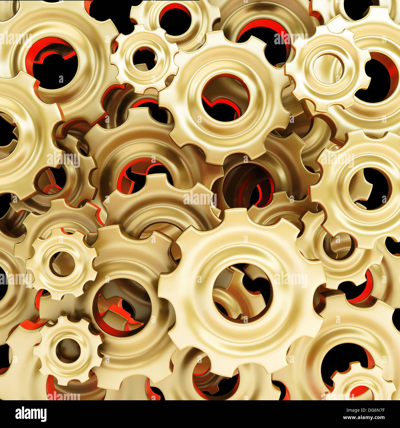 Gear, background, wallpaper, gold, shine, metal, industrial Stock Photo