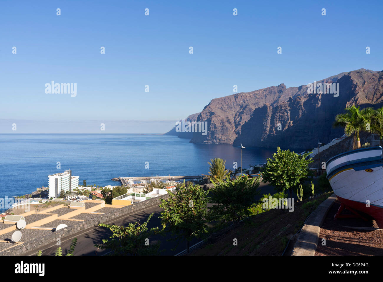 View to the Los Gigantes cliffs from the viewpoint, Mirador de Archienque, Tenerife, Canary Islands, Spain Stock Photo