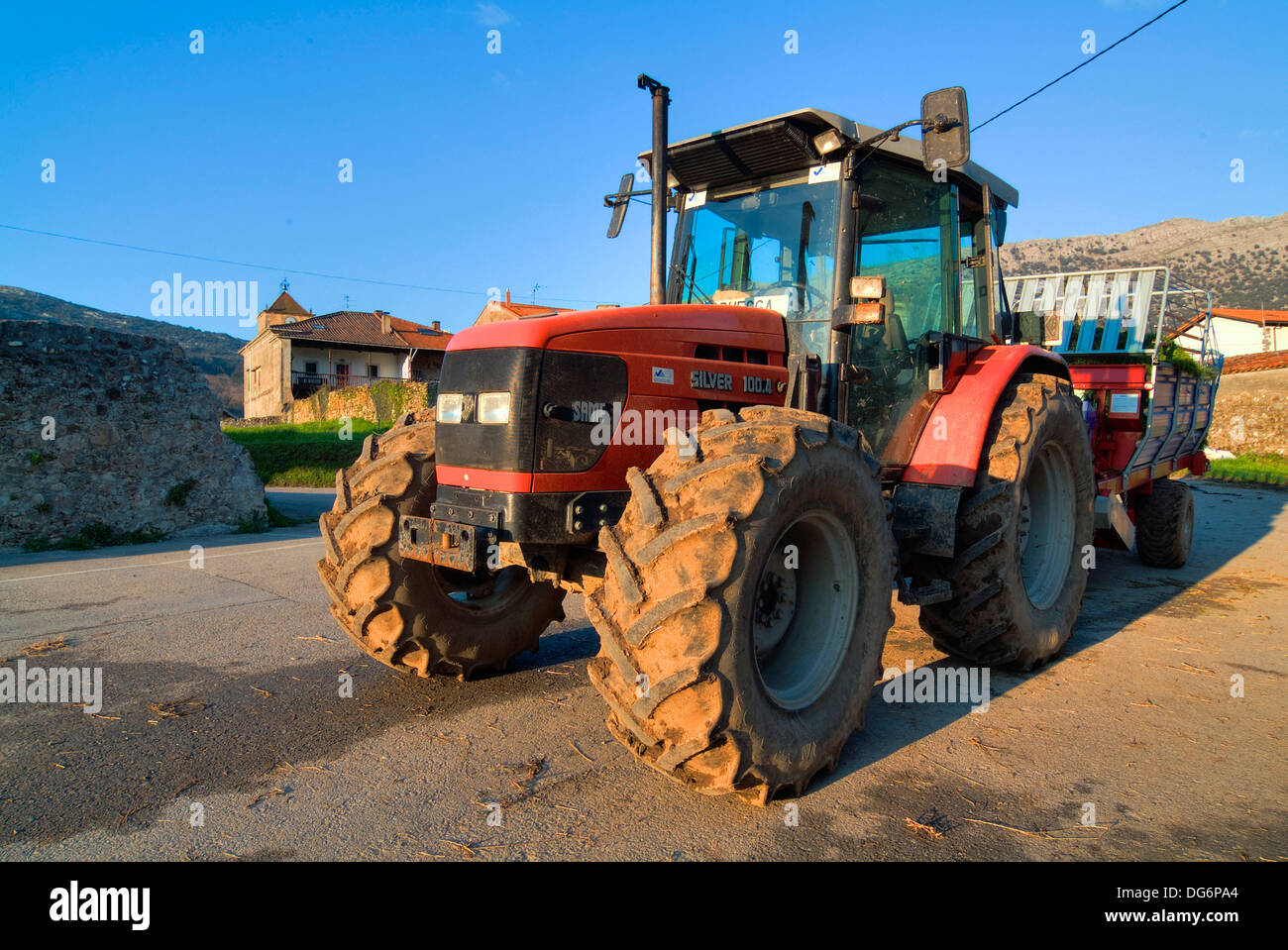 Tractor. Cantabria. Spain. Europe Stock Photo Alamy