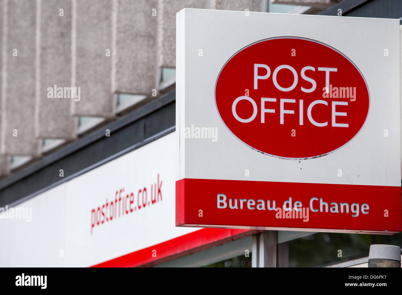 POST OFFICE SIGN Stock Photo