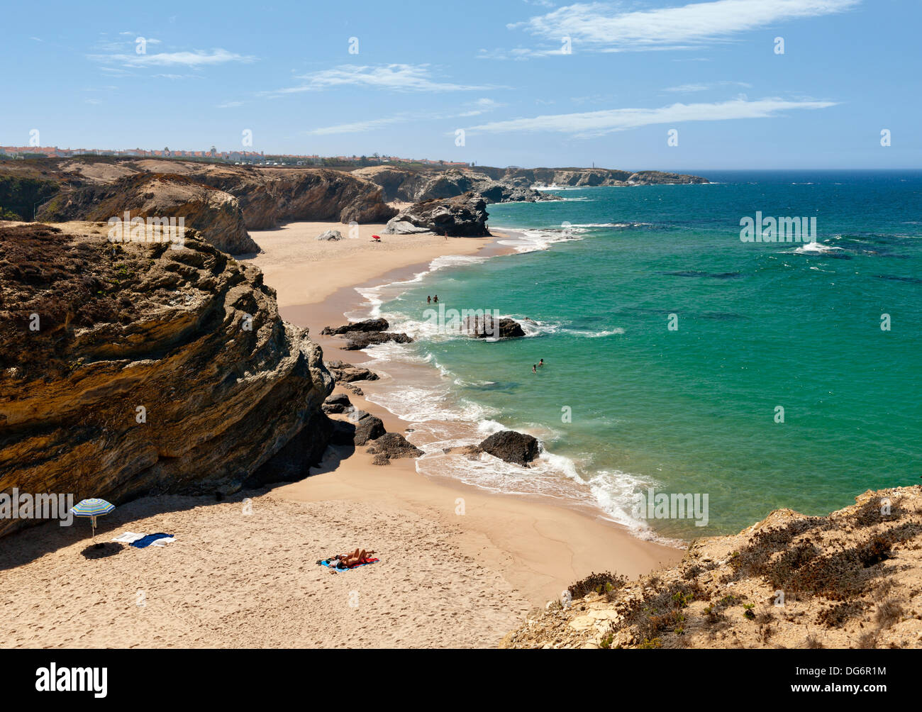 Portugal, the Alentejo, Costa Vicentina, Porto Covo beaches Stock Photo