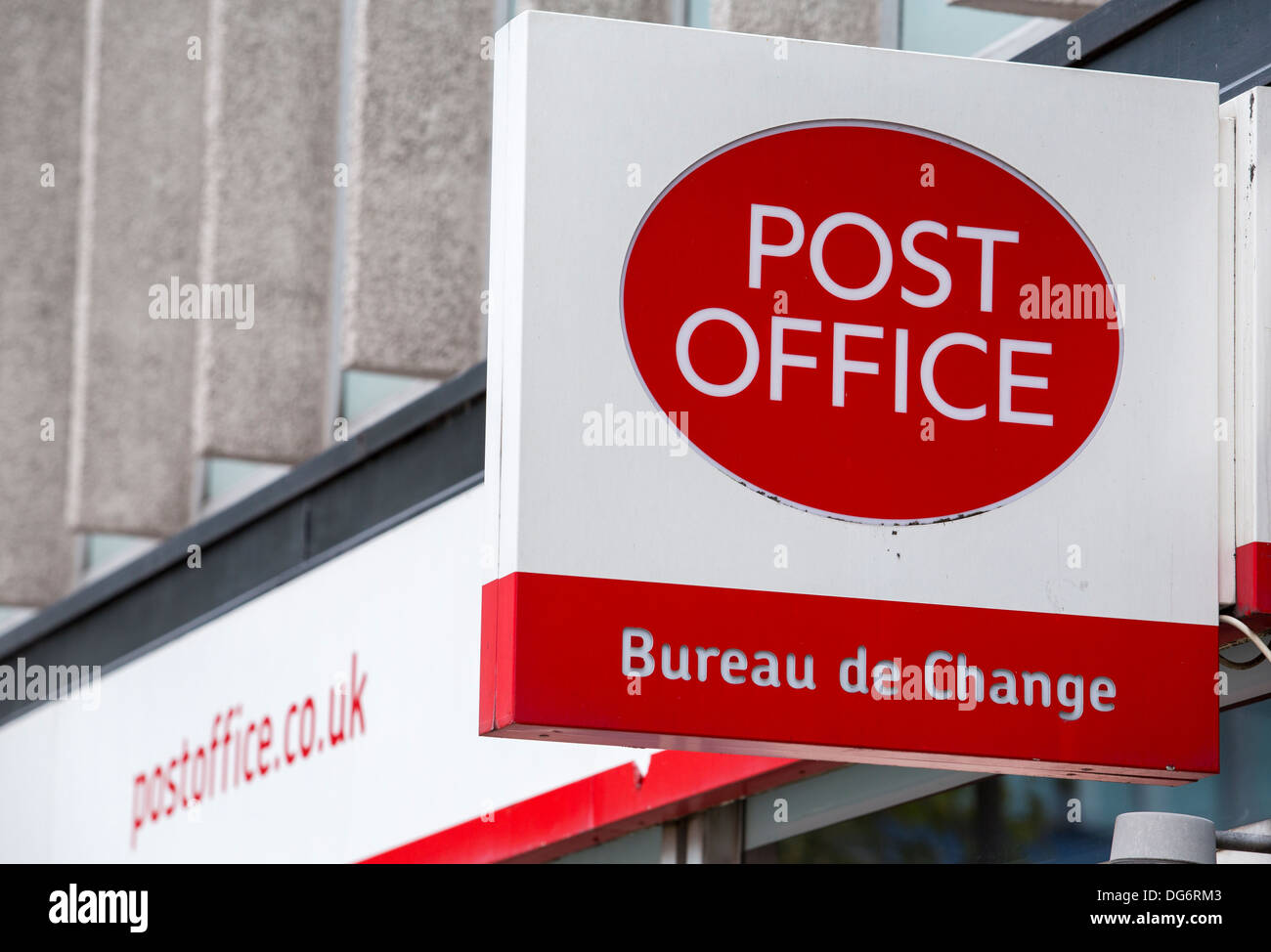 POST OFFICE SIGN Stock Photo