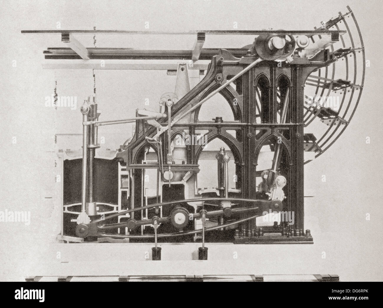 Sectional view of a Sidelever engine. From The Romance of the Stock