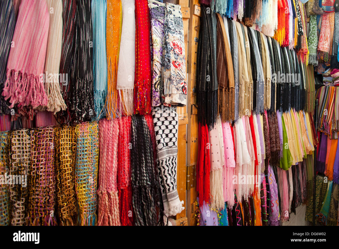 scarf silk fabric stock Stock Photo