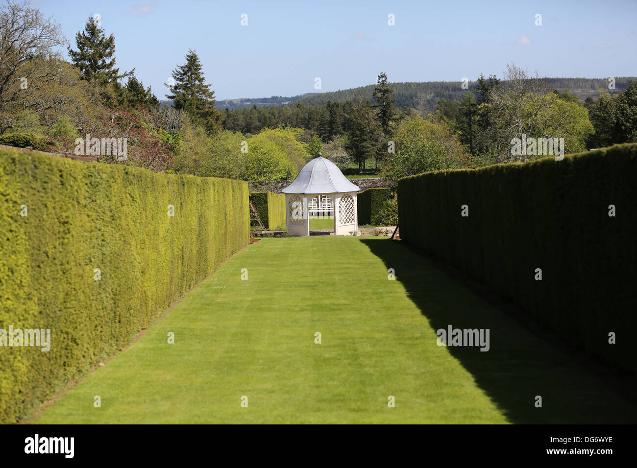 The gardens at Drum Castle in Royal Deeside near Banchory