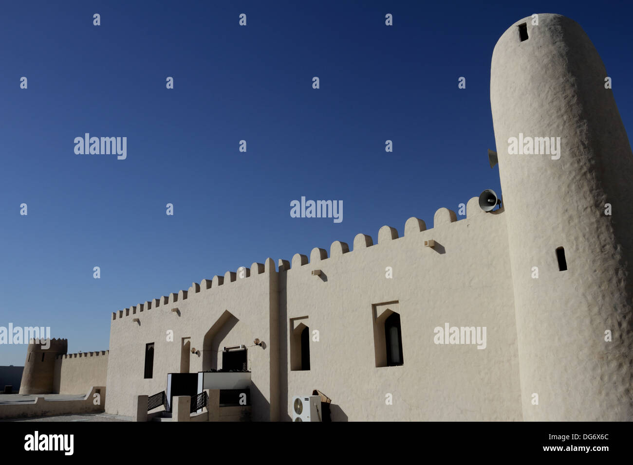 Mosque next to Riffa Fort, East Riffa, Kingdom of Bahrain Stock Photo