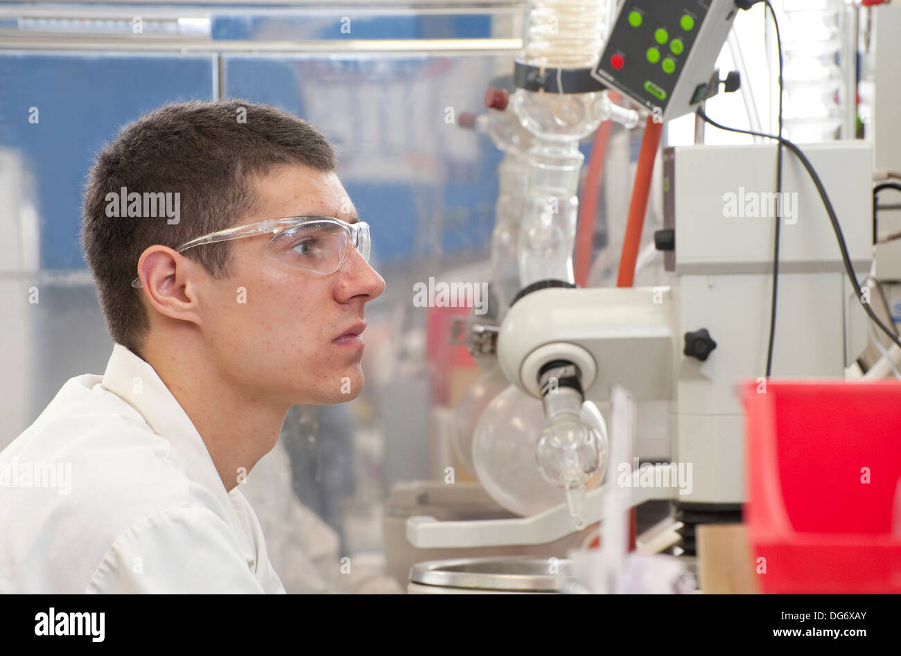 laboratory technician working in lab Stock Photo