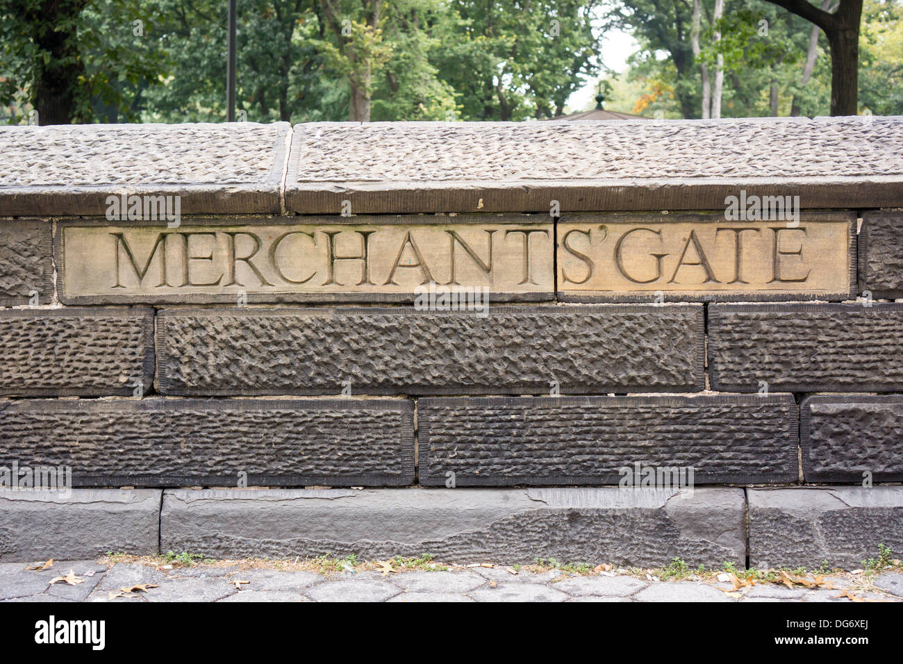 The Merchants' Gate at the Columbus Circle entrance to Central Park