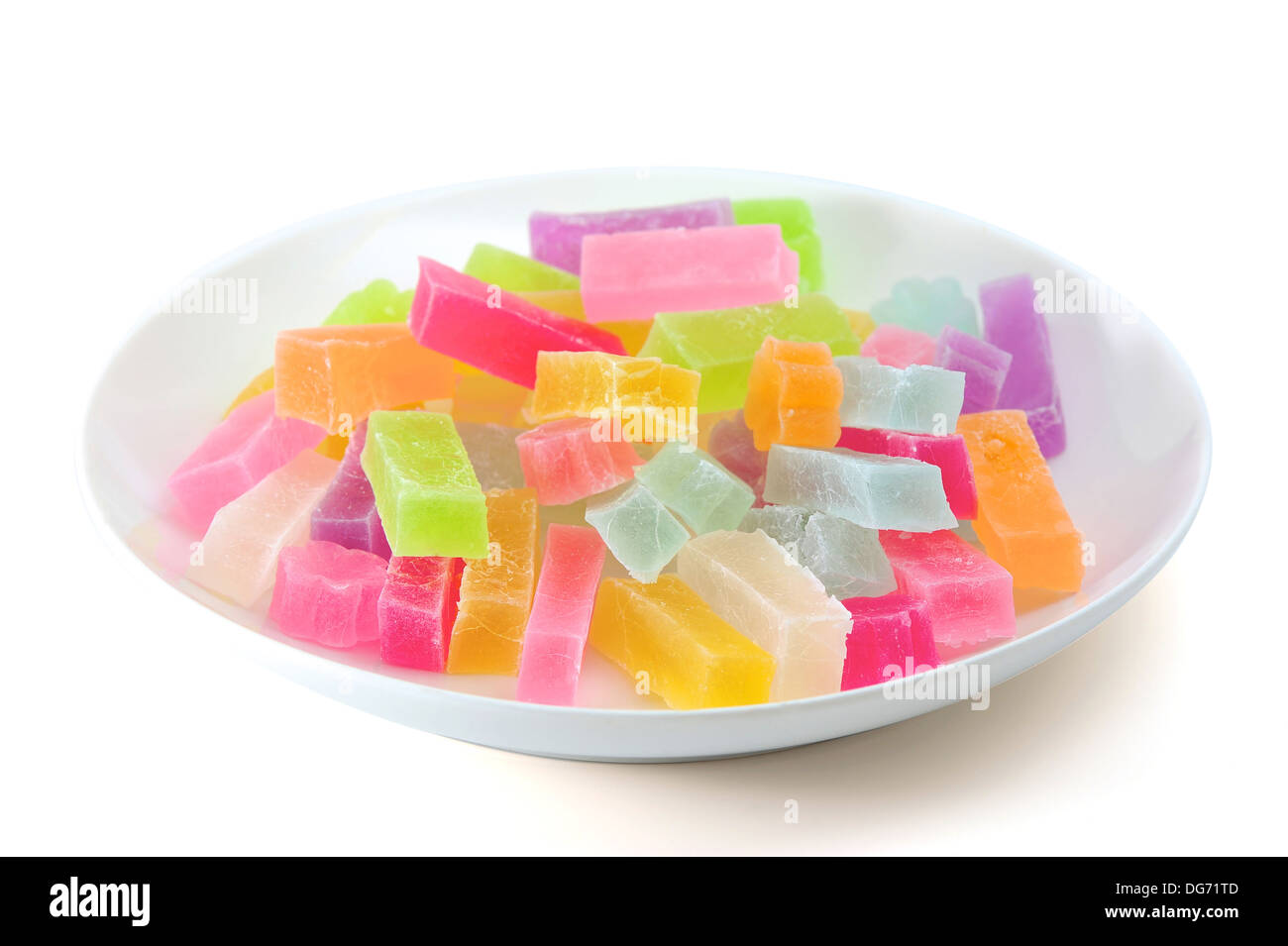 colorful jellies with clipping path Stock Photo