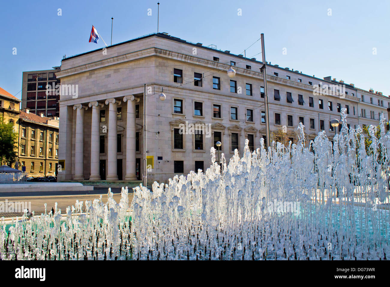 Croatian national bank in Zagreb, central bank of Croatia Stock Photo