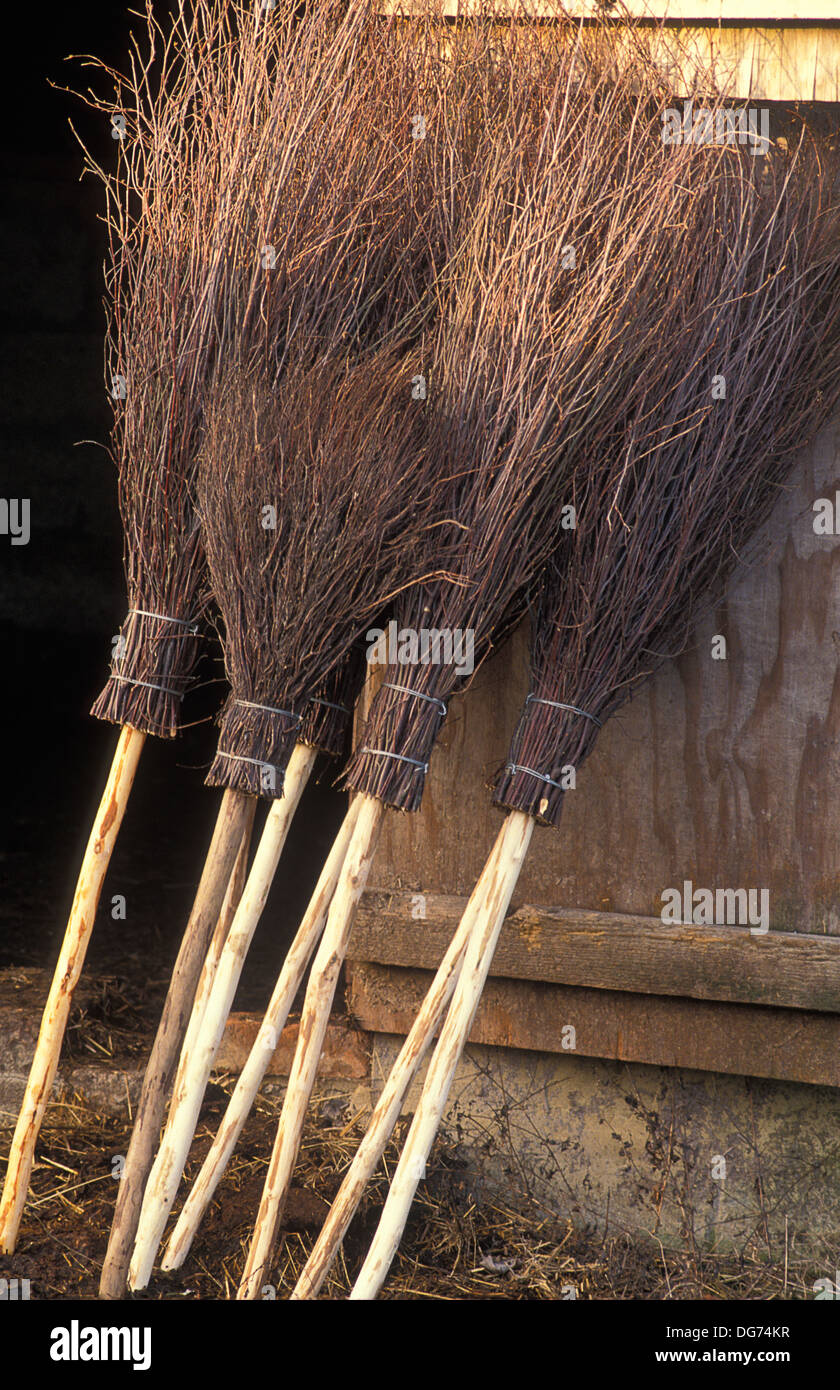 besom brooms, England Stock Photo