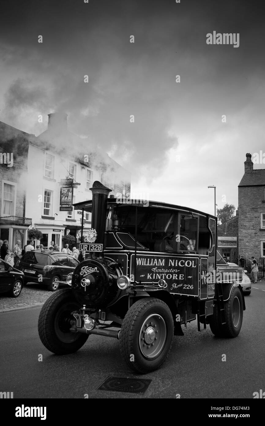 Steam lorry in Masham Stock Photo