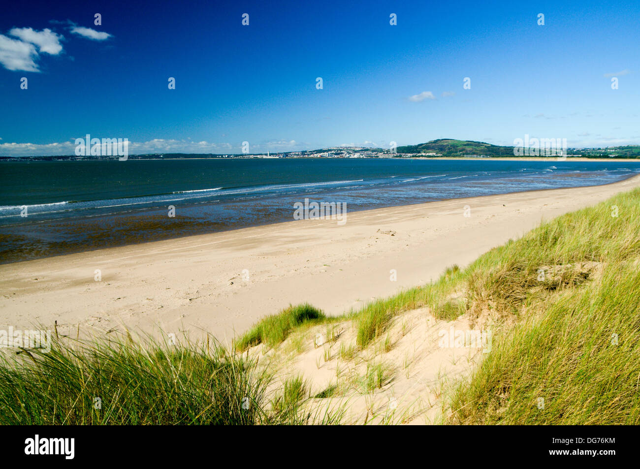 Aberavon Beach, Port Talbot, with views across Swansea Bay, South Wales. Stock Photo