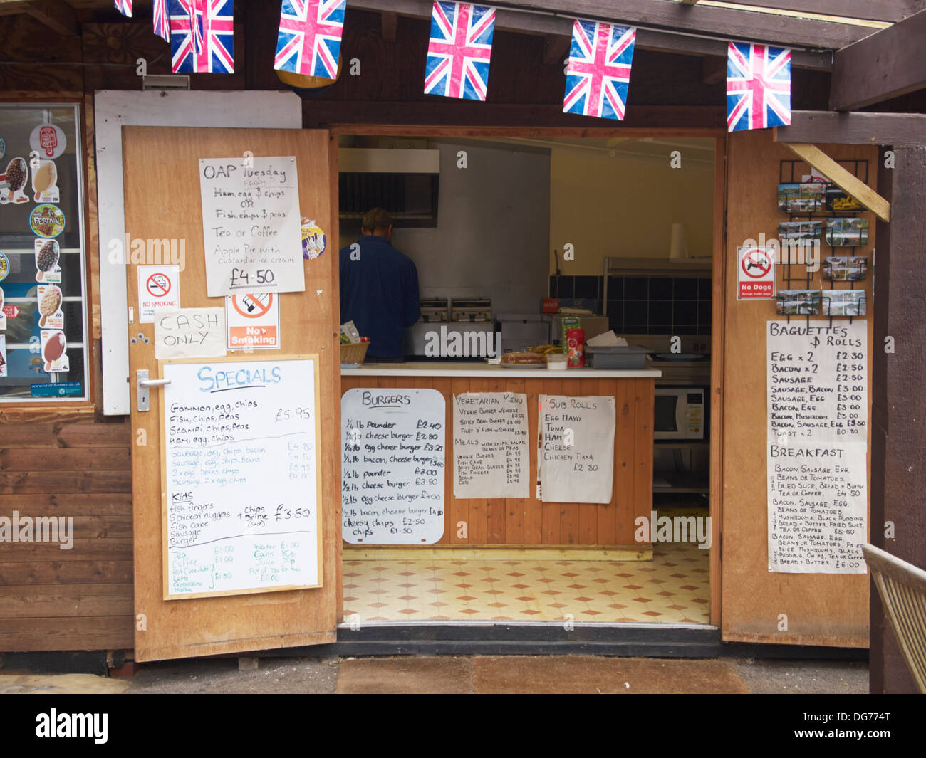 Cafe snack bar near Abingdon, Oxfordshire, England Stock Photo Alamy