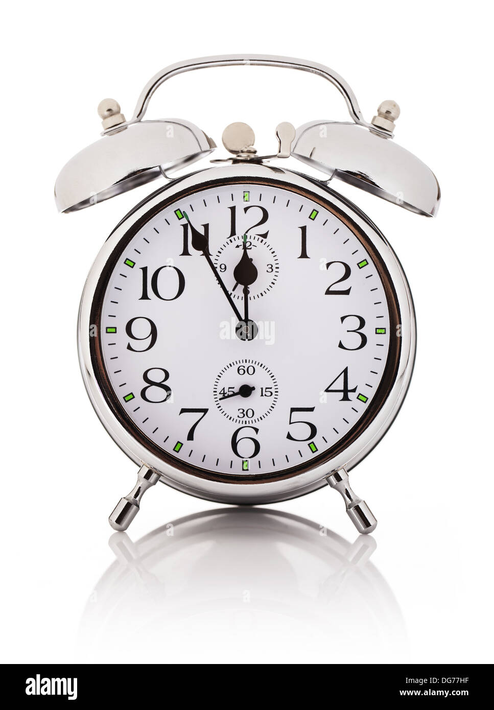 Mechanical alarm clock, isolated over white background Stock Photo Alamy