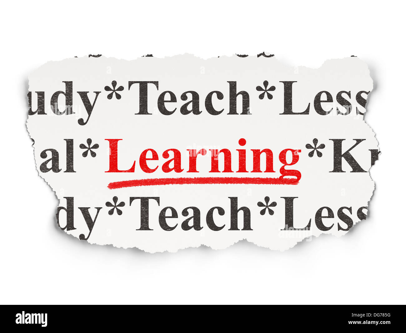Education concept: Learning on Paper background Stock Photo - Alamy