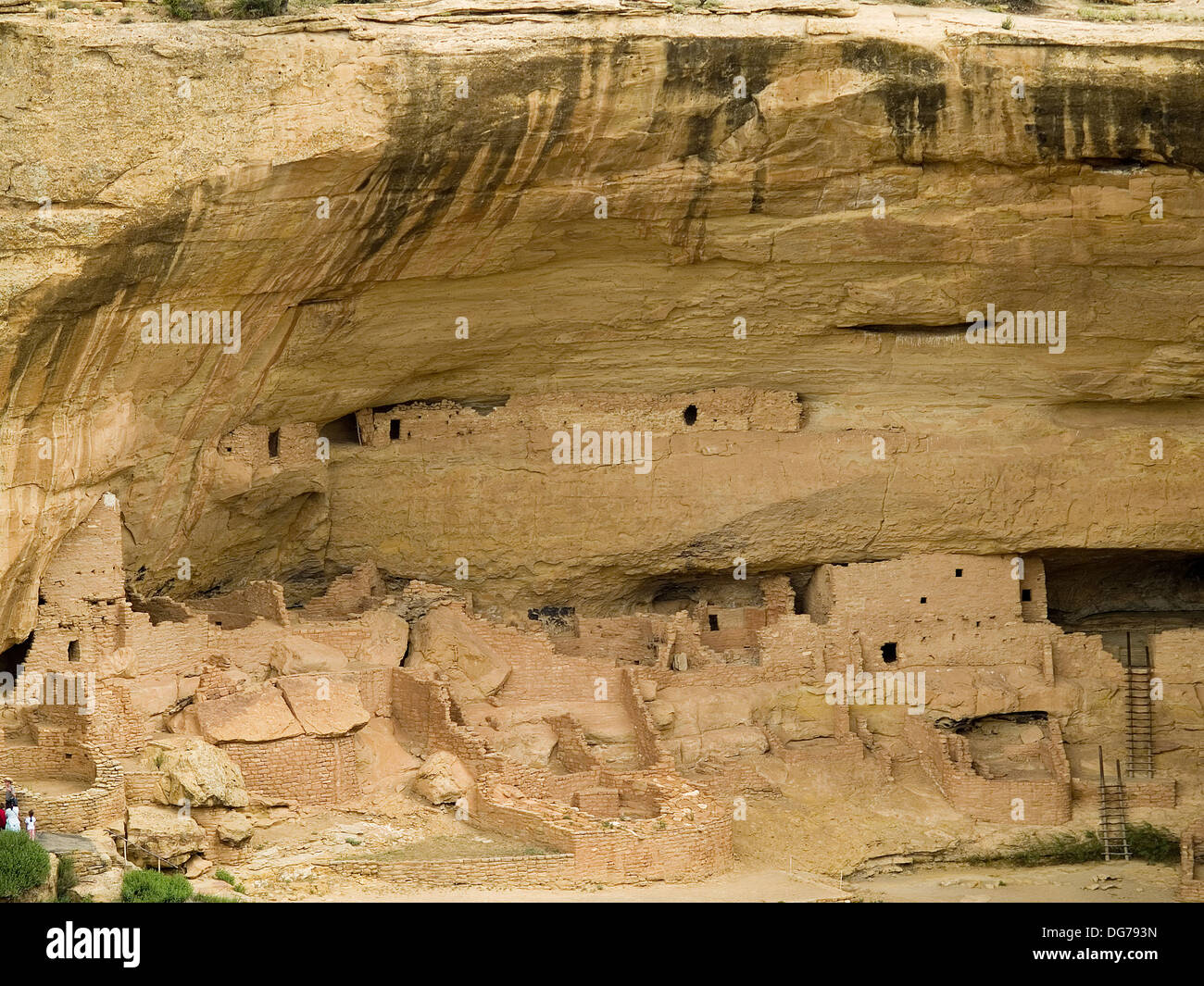The Anasazi dwelling of Long House in Mesa Verde National Park,Colorado Stock Photo