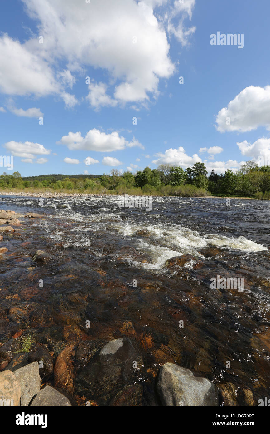 The River Dee in Royal Deeside, Aberdeenshire, Scotland, UK Stock Photo
