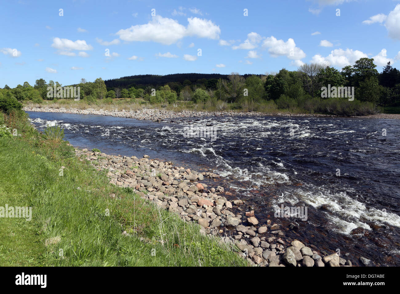 The River Dee in Royal Deeside, Aberdeenshire, Scotland, UK Stock Photo
