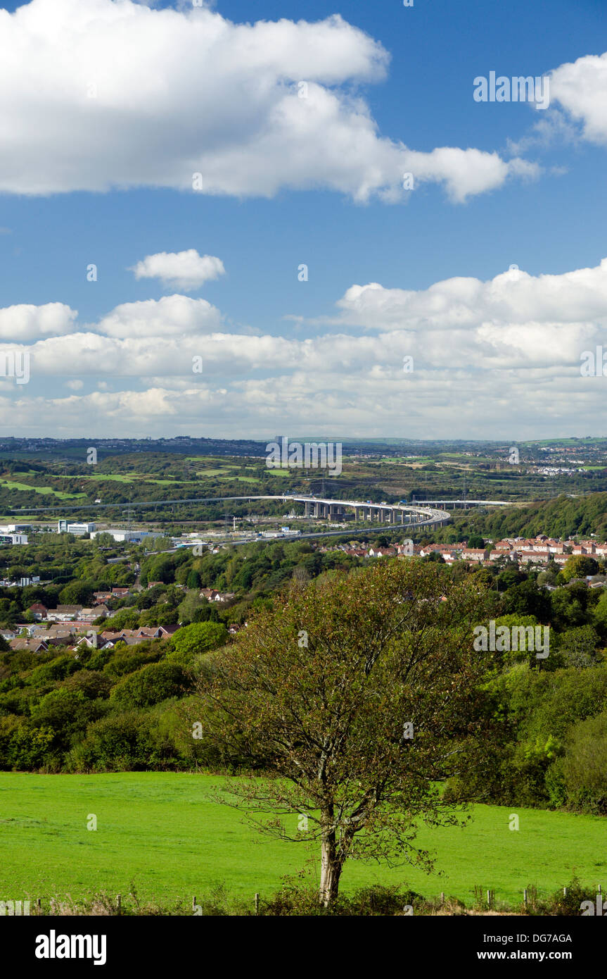 Baglan from the Wales Coastal path (high level route) Neath Port Talbot